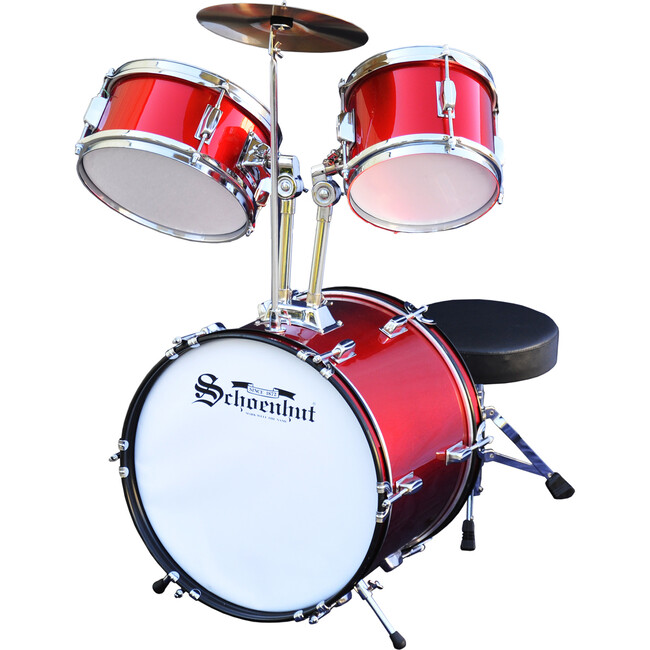 5-Piece Drum Set, Red - Musical - 1