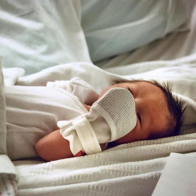 2pk Mitts, Drops Gray + Drops Aqua - Mixed Apparel Set - 4