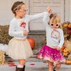 Thankful Rainbow L/S Bodysuit, White - Onesies - 3