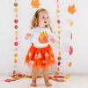 Pumpkin L/S Bodysuit, White - Onesies - 3