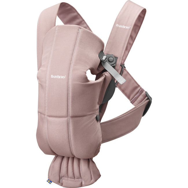 Baby Carrier Mini Cotton, Dusty Pink - Carriers - 1
