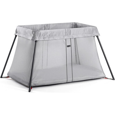 Travel Crib Light, Silver Mesh - Travel Cribs - 1