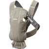 Baby Carrier Mini 3D Mesh, Greige - Carriers - 1 - thumbnail