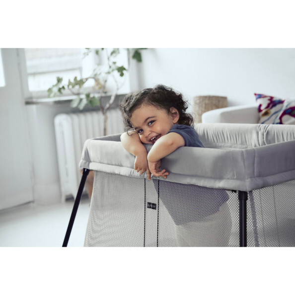 Travel Crib Light, Silver Mesh - Travel Cribs - 2