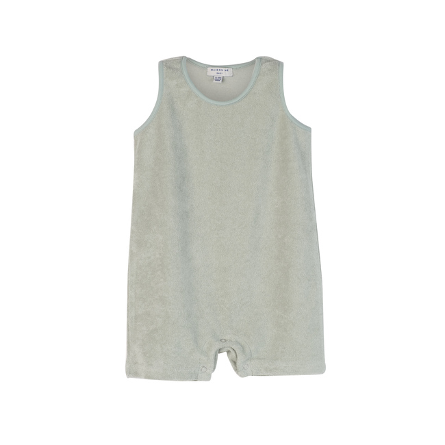 Baby Casey Shorts Romper, Light Sage