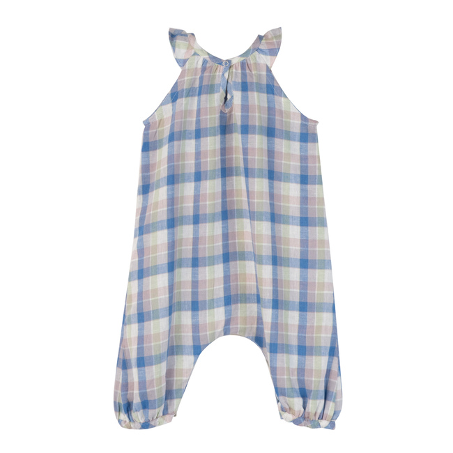 Baby Willow Jumpsuit, Blue Multi Check