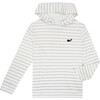 Pima Cotton Hoody, Grey Stripes - Sweatshirts - 1 - thumbnail