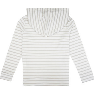 Pima Cotton Hoody, Grey Stripes - Sweatshirts - 2