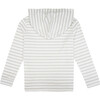 Pima Cotton Hoody, Grey Stripes - Sweatshirts - 2