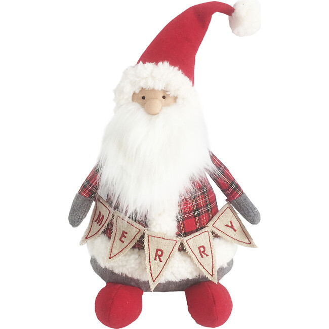 Tartan Santa Shelf Sitter - Accents - 1
