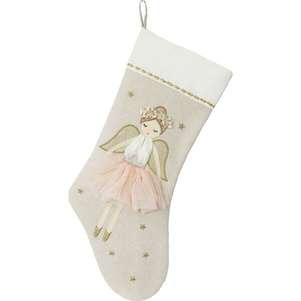 Angel Stocking, Pink - MON AMI Stockings & Tree Skirts | Maisonette