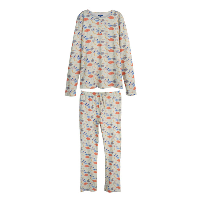 Women's Eliza Pajama Set, Kissing Fish - Pajamas - 1