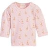 Giraffe T-shirt, Pink - Tees - 1 - thumbnail