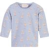 Giraffe T-shirt, Blue - Tees - 1 - thumbnail