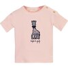 Embroidered Giraffe T-shirt, Pink - Tees - 1 - thumbnail