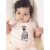 Embroidered Giraffe T-shirt, Pink - Tees - 2