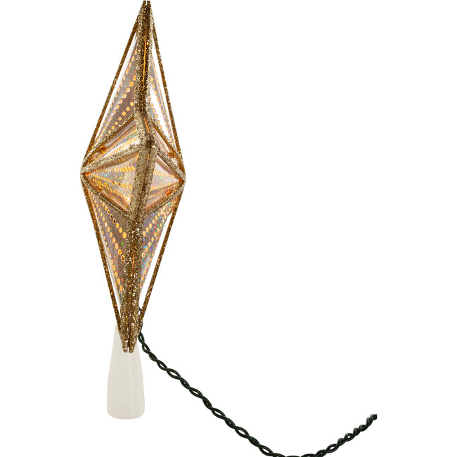 Iridescent Star Tree Topper, Gold - Toppers - 3