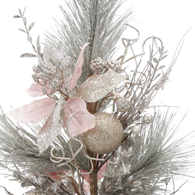 Poinsettia Decoration Tree, Pink/Gold - Accents - 2