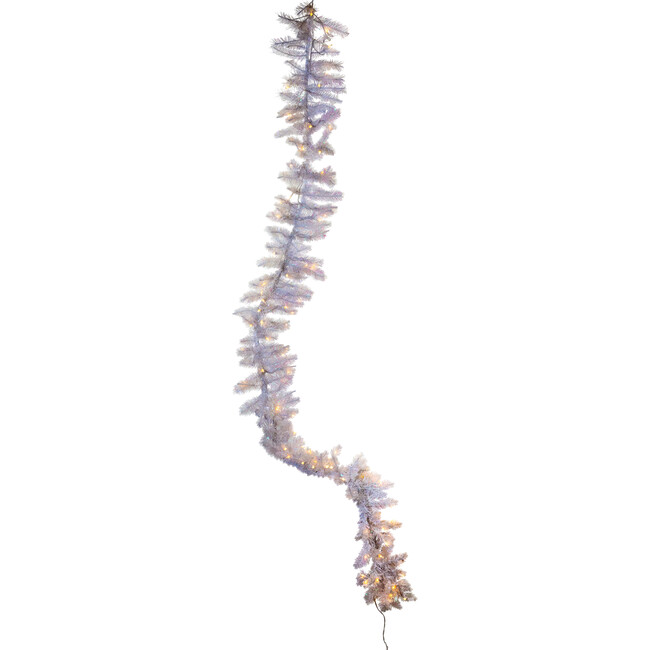 Pre-Lit Crystal Garland, White - Garlands - 1