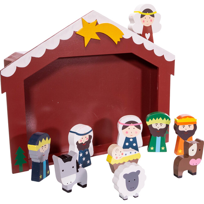 10-Piece Wooden Nativity Set - Accents - 2