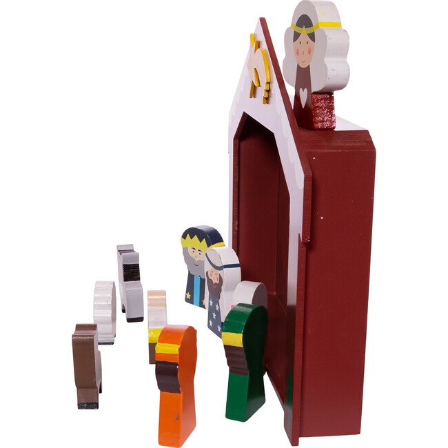 10-Piece Wooden Nativity Set - Accents - 4