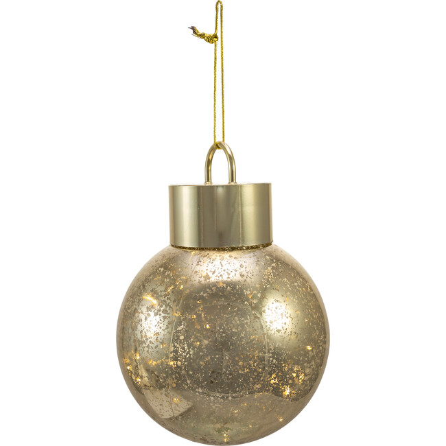 LED Ball Ornament, Gold - Ornaments - 1