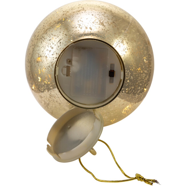 LED Ball Ornament, Gold - Ornaments - 2