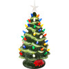 LED Ceramic Christmas Tree Table Accent Piece, Pink - Tabletop Decor - 1 - thumbnail