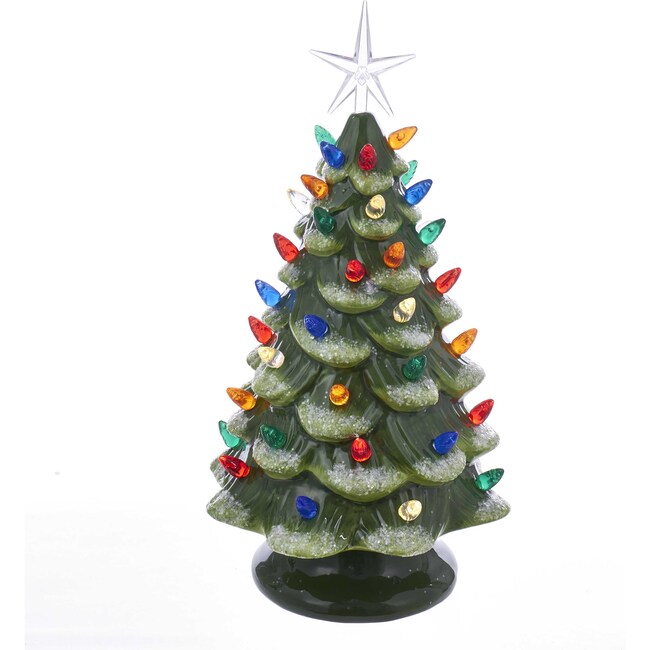 LED Ceramic Christmas Tree Table Accent Piece, Pink - Tabletop Decor - 2