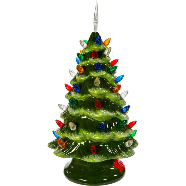 LED Ceramic Christmas Tree Table Accent Piece, Pink - Tabletop Decor - 3