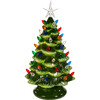 LED Ceramic Christmas Tree Table Accent Piece, Pink - Tabletop Decor - 6