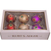 6-Piece Glass Ball Ornament Set, Red/Gold/Purple - Ornaments - 2