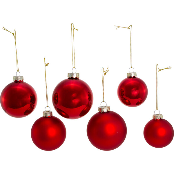 20Piece Glass Ball Ornament Set, Red Multi Kurt Adler Nutcrackers