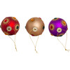 6-Piece Glass Ball Ornament Set, Red/Gold/Purple - Ornaments - 5