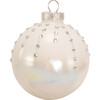 6-Piece Glass Ornament Set, Pearl White - Ornaments - 1 - thumbnail