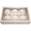 6-Piece Glass Ornament Set, Pearl White - Ornaments - 2