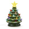 LED Ceramic Christmas Tree Table Accent Piece, Green - Accents - 1 - thumbnail