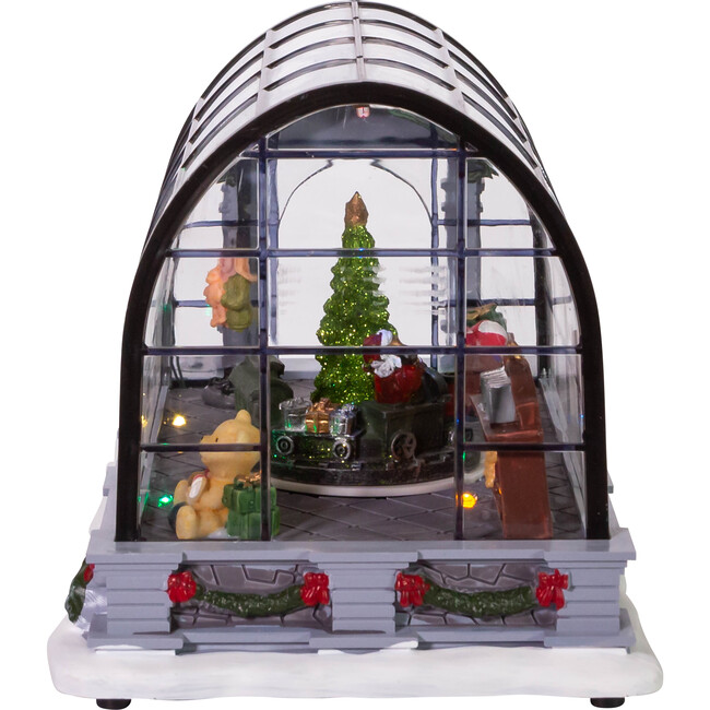 Musical LED Green House Santa Table Accent Piece - Accents - 5