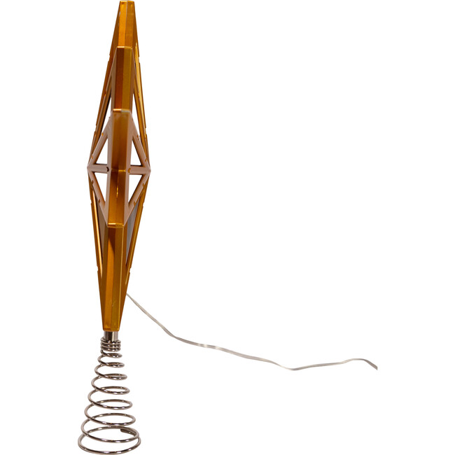 25-Light 10-Point Star Tree Topper, Gold - Toppers - 3
