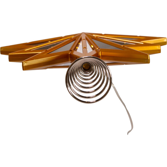 25-Light 10-Point Star Tree Topper, Gold - Toppers - 6