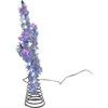 Tinsel Star Tree Topper with LED Lights, Cool White - Toppers - 2