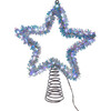 Tinsel Star Tree Topper with LED Lights, Cool White - Toppers - 4