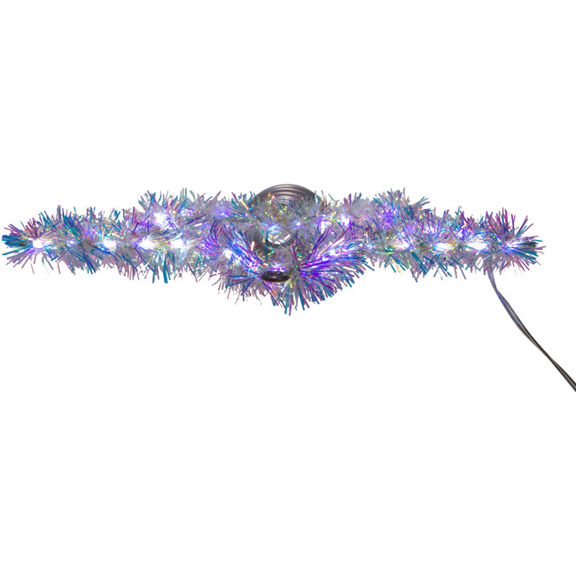 Tinsel Star Tree Topper with LED Lights, Cool White - Toppers - 5