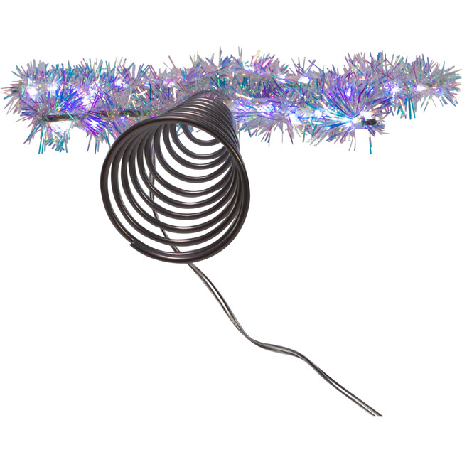 Tinsel Star Tree Topper with LED Lights, Cool White - Toppers - 6
