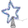 Tinsel Star Tree Topper with LED Lights, Cool White - Toppers - 9