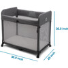 Bugaboo Stardust, Grey Melange - Travel Cribs - 4