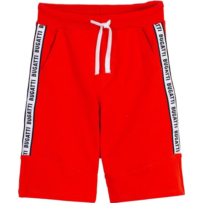 Logo Tape Shorts, Red - Shorts - 1