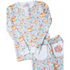 Pumpkin Patch Pima Cotton Pajama Set, Blue - Pajamas - 1 - thumbnail