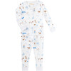 Blue Pawprints Pajama Set, Blue - Pajamas - 1 - thumbnail