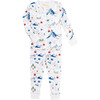 A Swiss Village Pajama Set, Blue - Pajamas - 1 - thumbnail